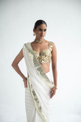 Chaand - Gold Mirror Saree