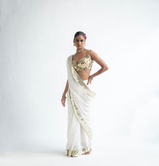 Chaand - Gold Mirror Saree