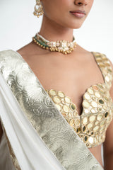 Chaand - Gold Mirror Saree