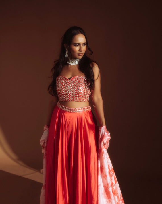 Zura Pink Bandeau Co-Ord