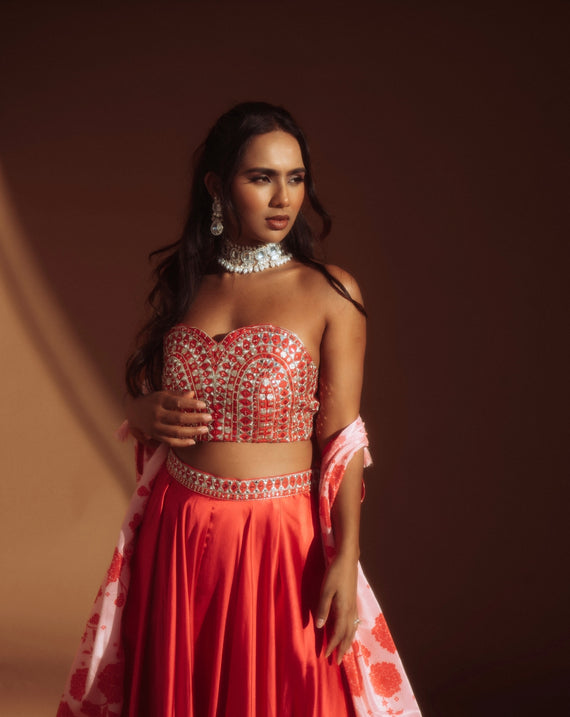 Zura Pink Bandeau Co-Ord