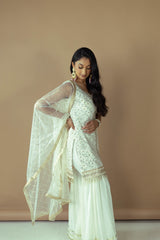 Mehbooba - White Sharara - TANTRUMTHELABEL