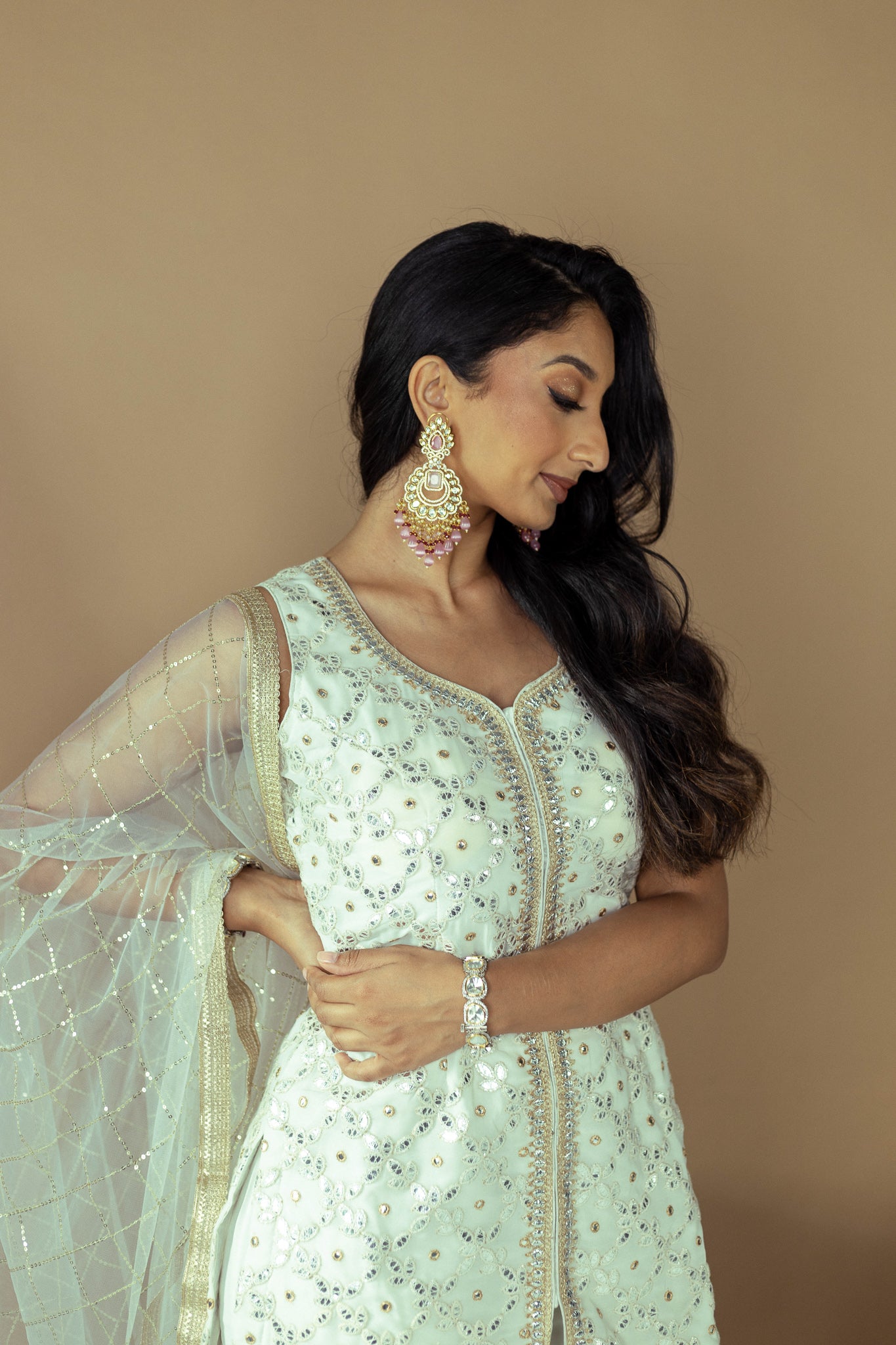 Mehbooba - White Sharara - TANTRUMTHELABEL
