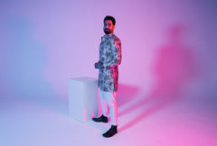 Silver Fox - Grey Sherwani - TANTRUMTHELABEL