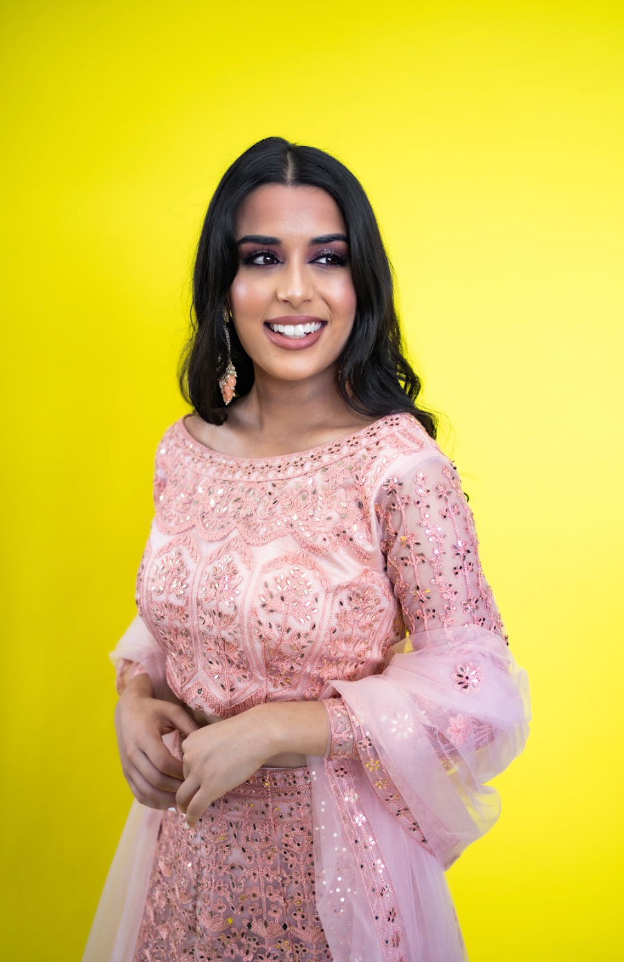 Priyanka - Peach Lehenga - TANTRUMTHELABEL