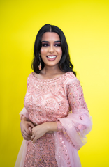 Priyanka - Peach Lehenga - TANTRUMTHELABEL